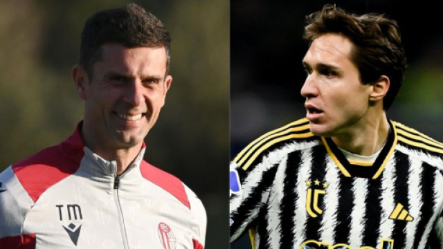 Thiago Motta &copy; Bologna FC, e Federico Chiesa, &copy; Juventus