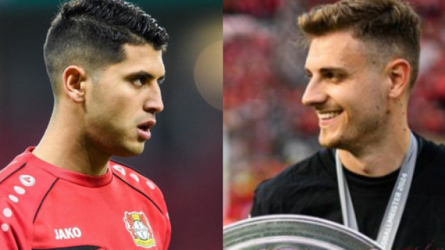 Exequiel Palacios, centrocampista del Leverkusen Foto &copy; X/Palacios. Josip Stanisic, esterno del Leverkusen. Foto &copy; Instagram/Stanisic.