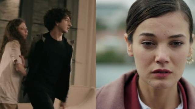 Ece Y&uuml;ksel (İnci), Onur Durmaz (Engin) e Pınar Deniz (Ceylin) - screenshot &copy; Segreti di famiglia.