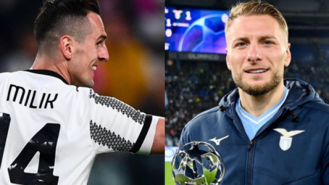 Arkadiusz Milik, attaccante della Juventus. Foto &copy; X/Milik. Ciro Immobile, attaccante della Lazio. Foto &copy; Fabrizio Romano