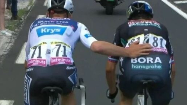 Remco Evenepoel e Primoz Roglic - Screenshot &copy; Eurosport
