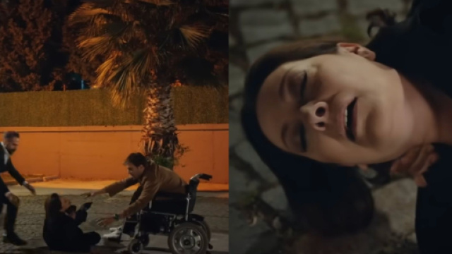 Sabahattin Yakut (Emrullah), Ayda Aksel (Zafer) e Samet Kaan Kuyucu (Armağan) - screenshot &copy; La rosa della vendetta.