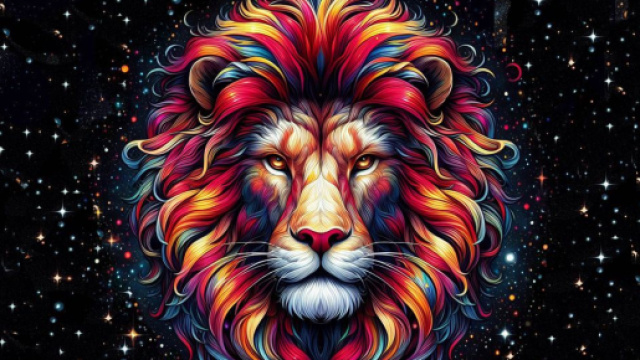 Segno zodiacale del Leone - &copy; Bing IA.