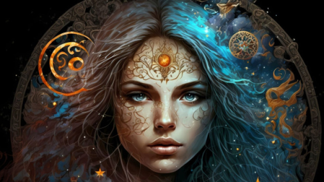 Volto di una donna con costellazioni - Foto di &copy; Pixabay.