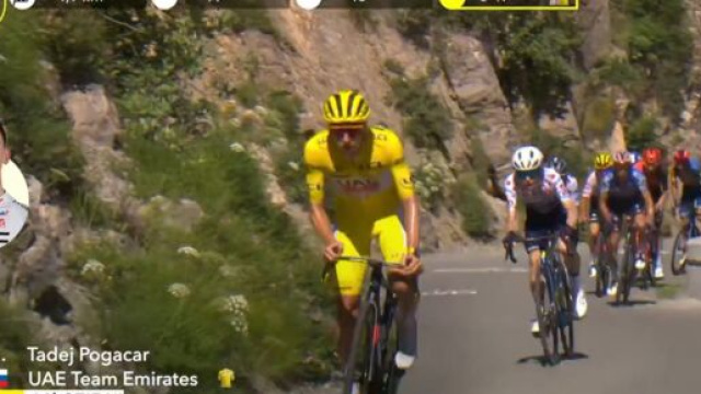 Tadej Pogacar al Tour de France - Screenshot &copy; Eurosport