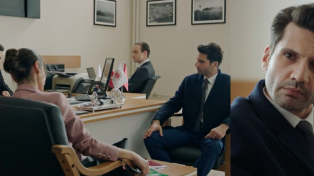 Mehmet Yılmaz Ak (Pars), Pınar Deniz (Ceylin) e Kaan Urgancıoğlu (Ilgaz) - screenshot &copy; Segreti di famiglia.