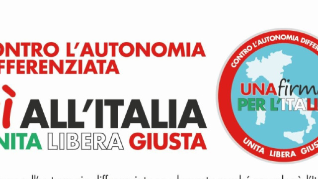 &copy; Logo della campagna nazionale contro l'autonomia differenziata.