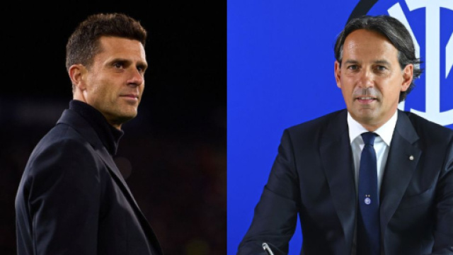 Thiago Motta, allenatore della Juventus. Foto &copy; Juventus. Simone Inzaghi, allenatore dell'Inter. Foto &copy; Inter