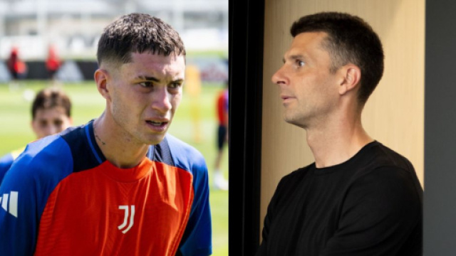 Matias Soul&eacute;, della Juventus. Foto &copy; Juventus. Thiago Motta, allenatore della Juventus. Foto &copy; Juventus