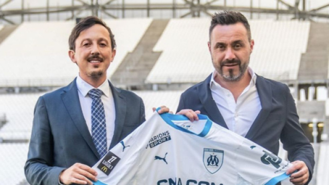 Longoria e De Zerbi - Foto profilo Instagram &copy; Olympique Marsiglia.