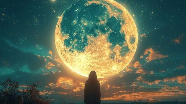 Oroscopo, un cielo con la Luna piena e una ragazza (&copy;pixabay.com).