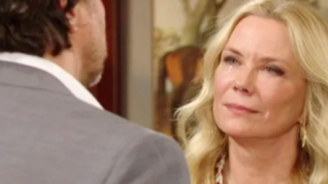 Brooke e Ridge in una scena di Beautiful, screenshot &copy; CBS
