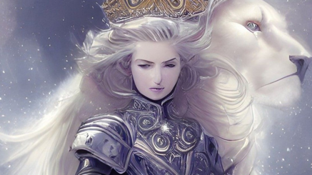 Guerriera con il leone bianco &copy; Pixabay