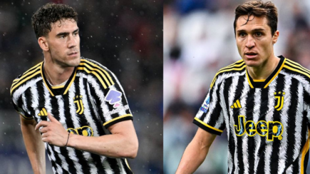Dusan Vlahovic e Federico Chiesa, attaccanti della Juventus. Foto &copy; Juventus FC.