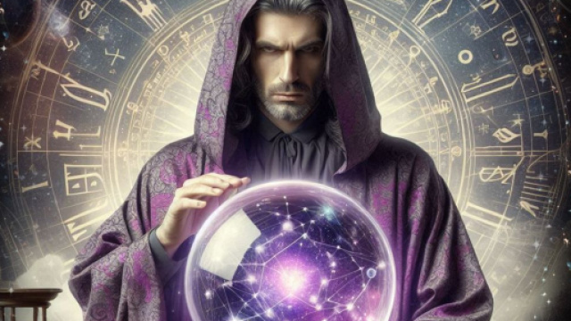 Oracolo delle stelle con palla di vetro - &copy; Bing IA.