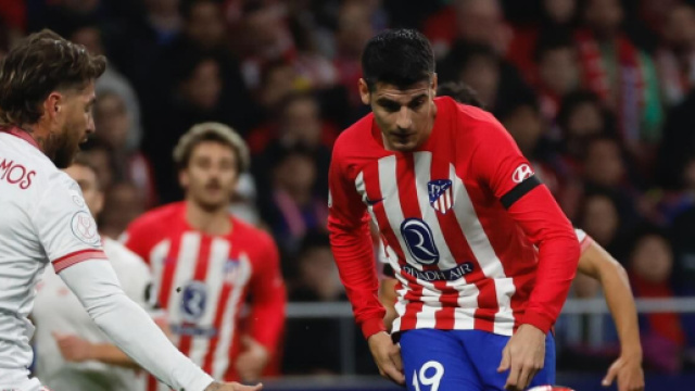Morata mentre calcia (&copy; fb Atletico Madrid)