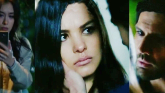 Nihan sorprende Emir e Zeynep in giardino, screenshot &copy; Endless Love