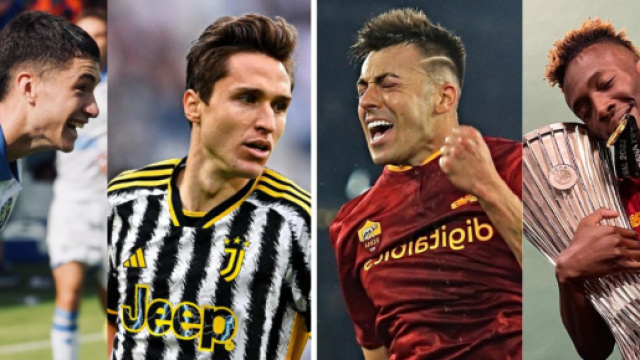 Matias Soul&eacute;. Foto &copy; Frosinone. Federico Chiesa. Foto &copy; Juventus. Tammy Abraham e Stephan El Shaarawy. Foto &copy; X/El Shaarawy e Abraham