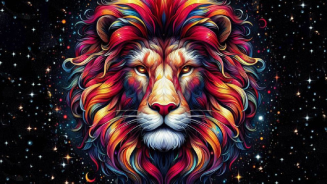 Segno zodiacale del Leone - &copy; Bing IA.