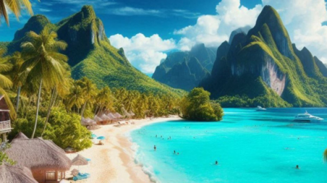 Spiaggia tropicale paradisiaca - &copy; Bing AI