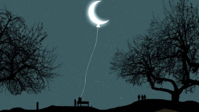 La luna e un cielo stellato - &copy; pixabay.com