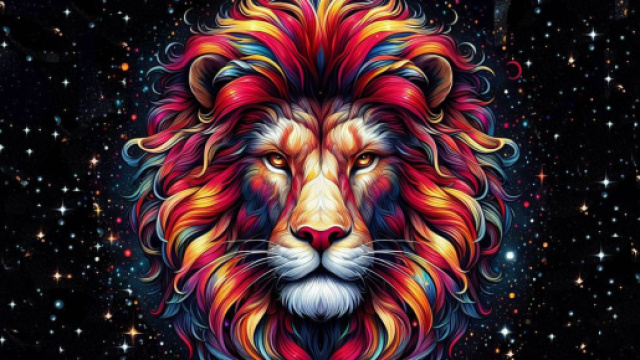 Segno zodiacale del Leone - &copy; Bing IA.