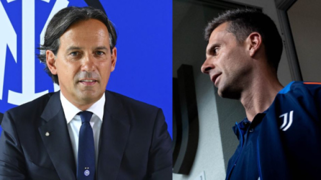 Simone Inzaghi, foto &copy; Inter e Thiago Motta, foto &copy; Juventus