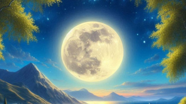 Luna piena nel cielo estivo - &copy; Bing AI