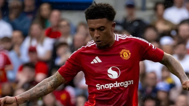 Jadon Sancho con la maglia del Manchester United &copy; Instagram.