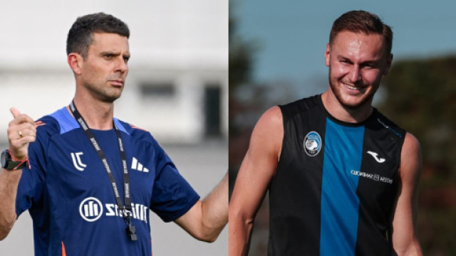 Thiago Motta, allenatore della Juventus. Foto &copy; Juventus. Teun Koopmeiners, centrocampista dell'Atalanta. Foto &copy; Atalanta