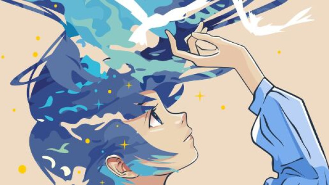 Ragazza dai capelli blu &copy; Pixabay.