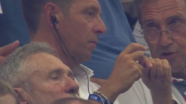 Gianluca Rocchi, designatore arbitrale che assiste ad Inter-Atalanta stagione 2024/25. Foto &copy; Dazn