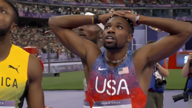 Kishane Thompson e Noah Lyles in attesa del verdetto - screenshot &copy;Youtube