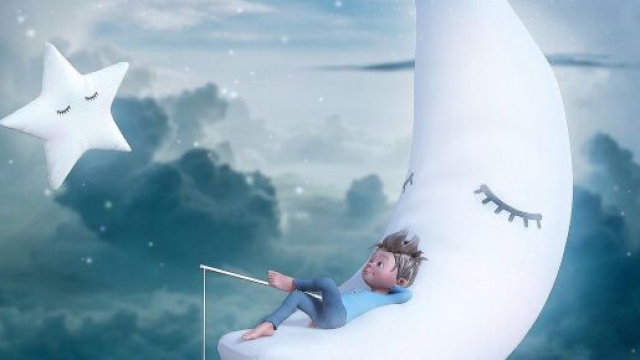 Ragazzo si rilassa sulla Luna &copy; Pixabay