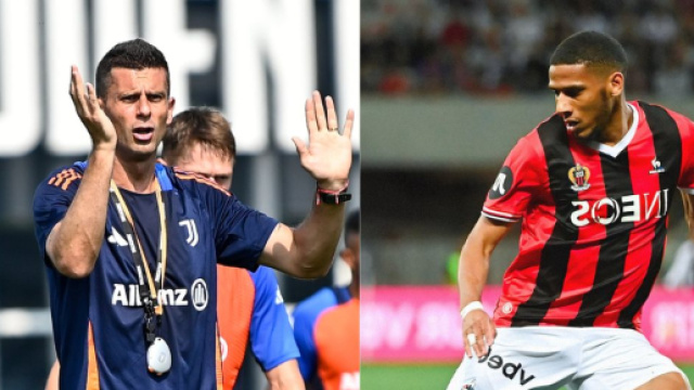 Thiago Motta, allenatore della Juventus &copy; Juventus e Jean-Clair Todibo, difensore del Nizza &copy; X