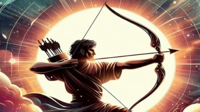 Segno del Sagittario generato con &copy; AI Copilot.