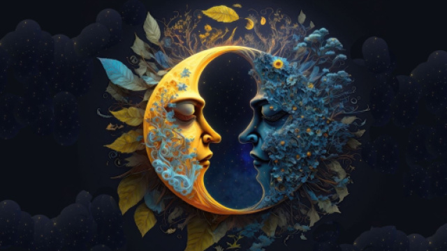 Segno zodiacale dei Gemelli - &copy; Bing IA.