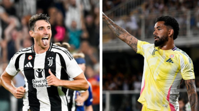 Andrea Cambiaso e Douglas Luiz, foto da &copy; Juventus FC