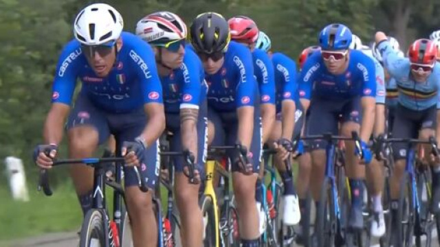 L'Italia agli Europei di ciclismo di Hasselt - Screenshot &copy; Eurosport