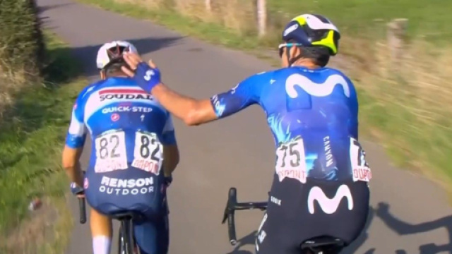 Davide Formolo e Mauri Vansevenant - Screenshot &copy; Eurosport.
