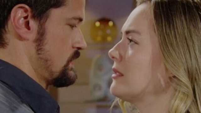 Hope e Thomas in una scena di Beautiful &copy; Canale 5.