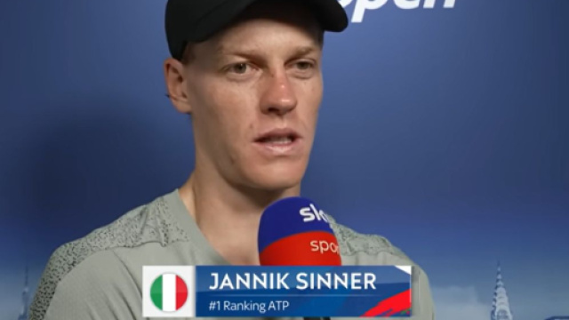 Jannik Sinner agli US Open - screenshot &copy; Sky Sport.