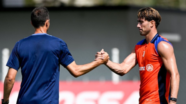 Thiago Motta e Dusan Vlahovic &copy; Juventus FC