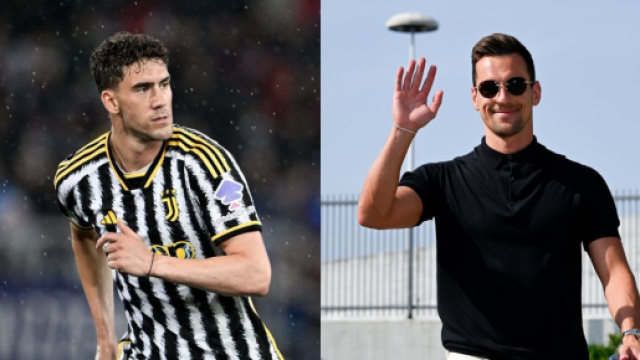 Dusan Vlahovic e Arkadiusz Milik Foto &copy; Juventus FC