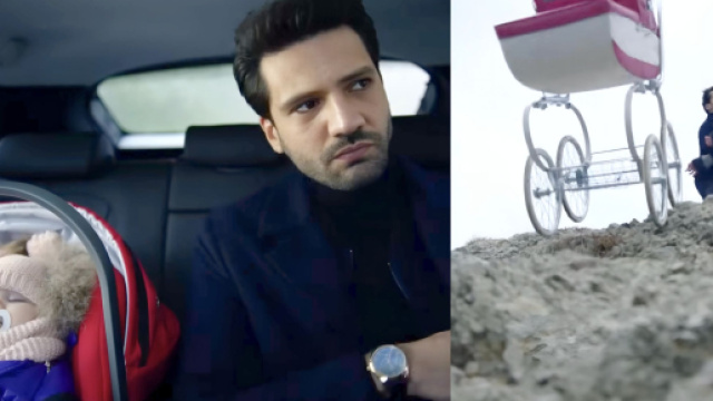 Kaan Urgancıoğlu (Emir), Neslihan Atag&uuml;l (Nihan) e Arven Beren (Deniz) - screenshot &copy; Endless Love.