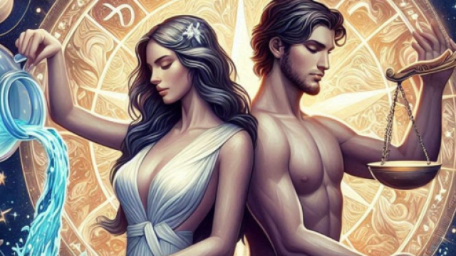 Segno zodiacale dell'Acquario e della Bilancia- &copy;Bing AI