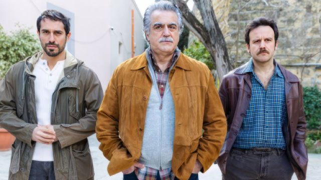 Gli uomini della famiglia Altieri, Costabile (Antonio Di Fiore), Espedito (Antonio Conte) e Castrese (Peppe Romano) &copy; Un Posto al Sole Rai