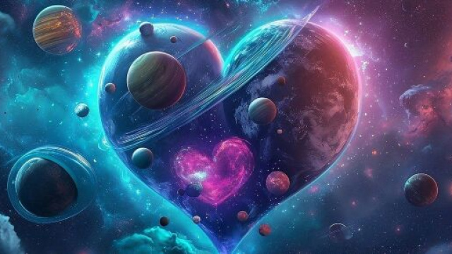 Un cuore nell'universo generato dall'AI &copy; Pixabay.
