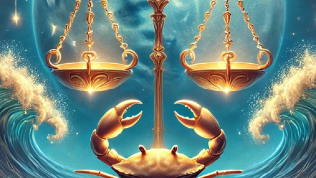 Segni Cancro e Bilancia generati con &copy; Ai DALL&middot;E