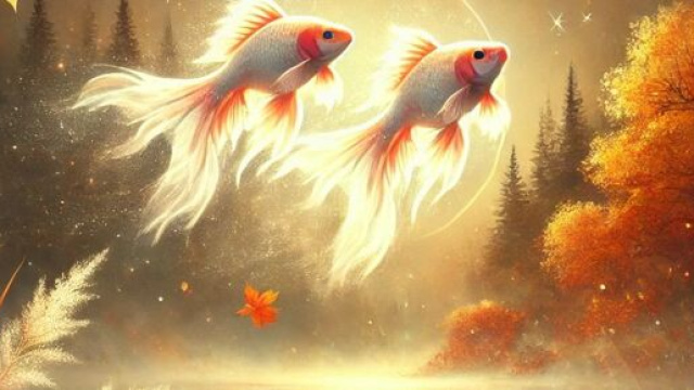 Immagine autunnale con due pesciolini @ DALL&middot;E